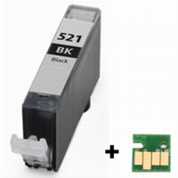 Canon CLI-521BK zwart met chip (Compatible)