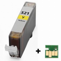 Canon CLI-521Y geel met chip (Compatible)