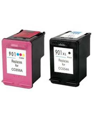 HP 901XL (CC654AE) cartridge zwart (Compatible)